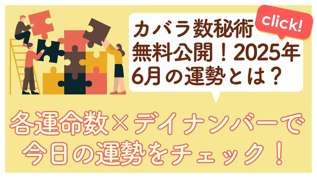 2025年6月の毎日の運勢画像